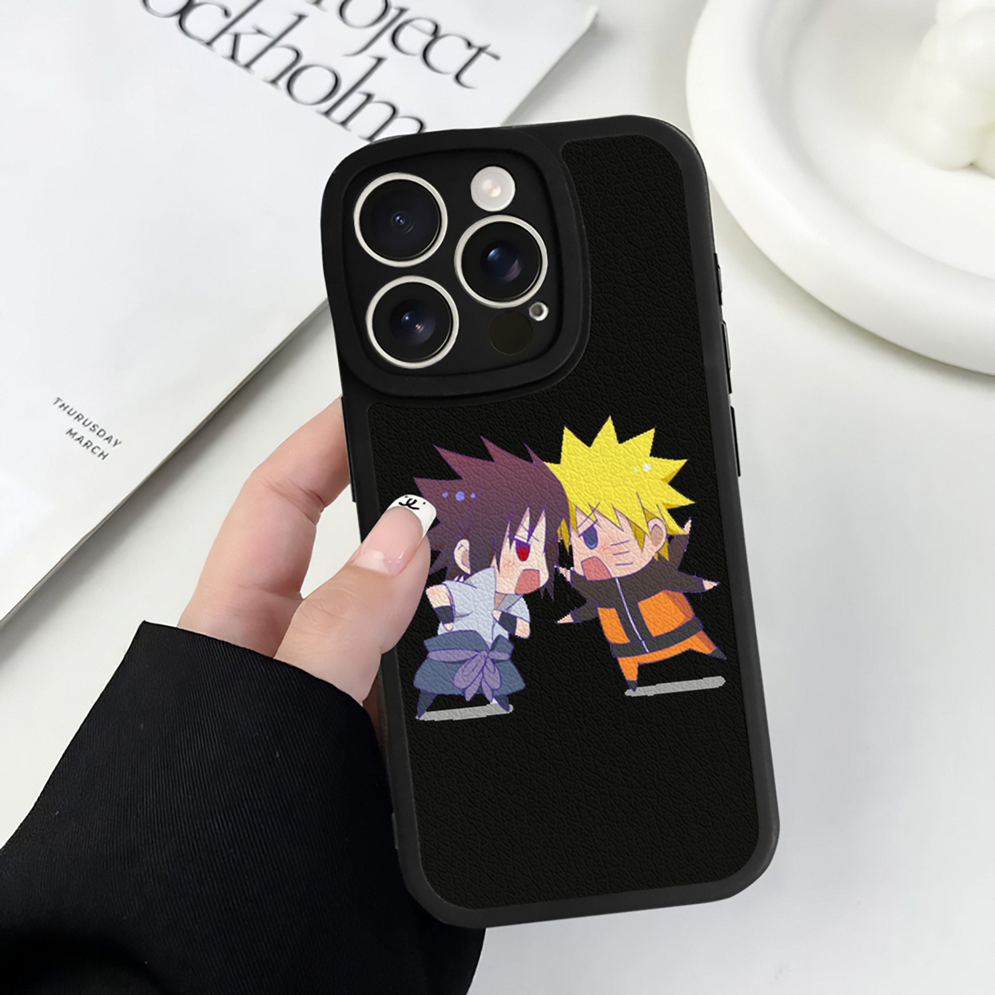 （画像用） NARUTO -ナルト- うずまき ナルト Uzumaki Naruto 【iPhone 16シリーズ対応】シリコンスマホケース（レザー調） 材質：シリコン